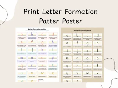 Print Letter Formation Patter Poster — preview 1