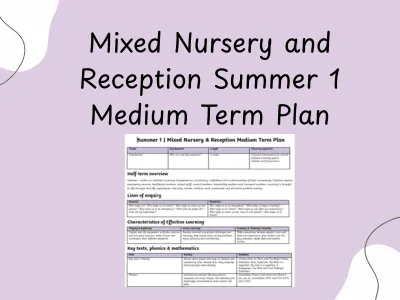 Mixed Nursery and Reception Summer 1 Medium Term Plan — preview 1