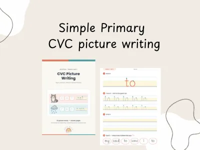 Simple Primary CVC Picture Writing - Phases 2 & 3 — preview 1