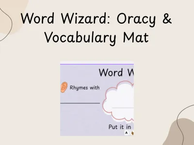 Word Wizard: Oracy & Vocabulary Mat — preview 1