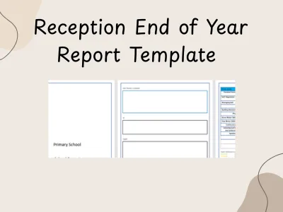 EYFS Reception End of Year Report Format — preview 1