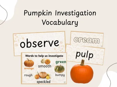 Pumpkin Investigation Vocabulary — preview 1