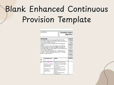 Blank Enhanced Continuous Provision Template — preview 1