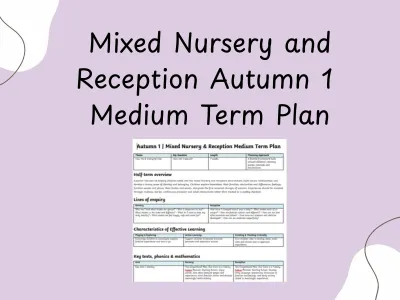 Mixed Nursery and Reception Autumn 1 Medium Term Plan — preview 1