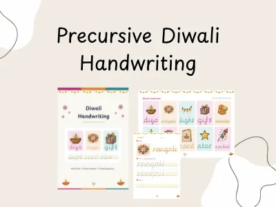 Precursive Diwali Handwriting — preview 1