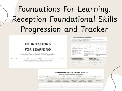 Foundations For Learning: Reception Foundational Skills Progression — preview 1
