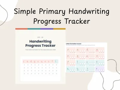 Simple Primary Handwriting Progress Tracker — preview 1