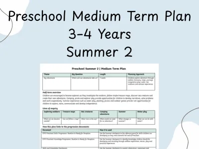 Preschool Summer 2 Medium Term Plan | 3–4 Years — preview 1