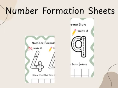 Number Formation Sheets — preview 1